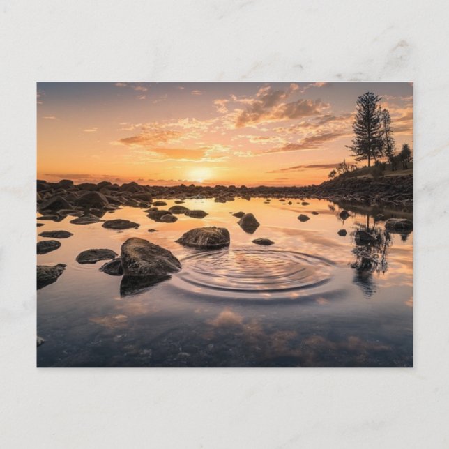 Post-kort för sten Sjö Vykort (Framsida)