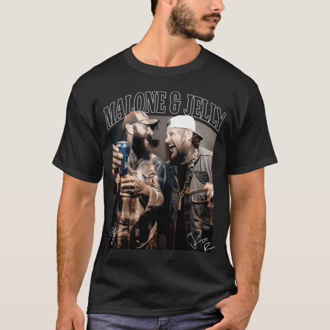 Post Malone Jelly Roll  Country Rap T Shirt (Framsida)