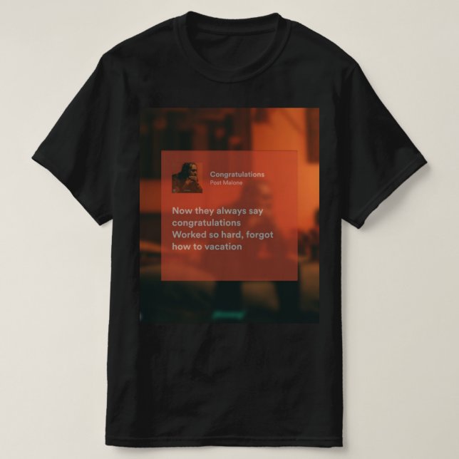 Post Malone Shirt T Shirt (Design framsida)