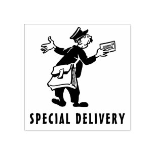 Post Man för speciellare leverans Stämpel