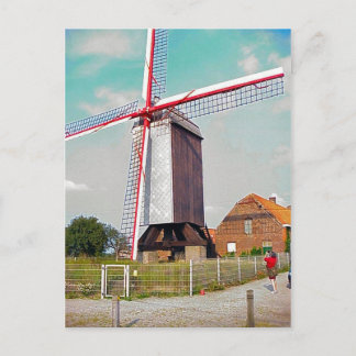 Post Mill på en gård Vykort