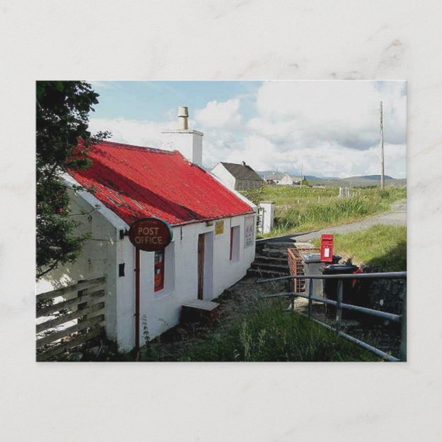 Post Office, Balallan, Isle of Lewis, Skottland Vykort (Framsida)