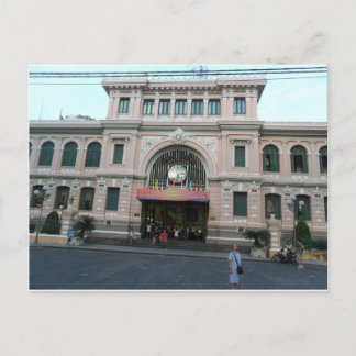 Post Office byggnad i Ho Chi Minh, Vietnam Vykort