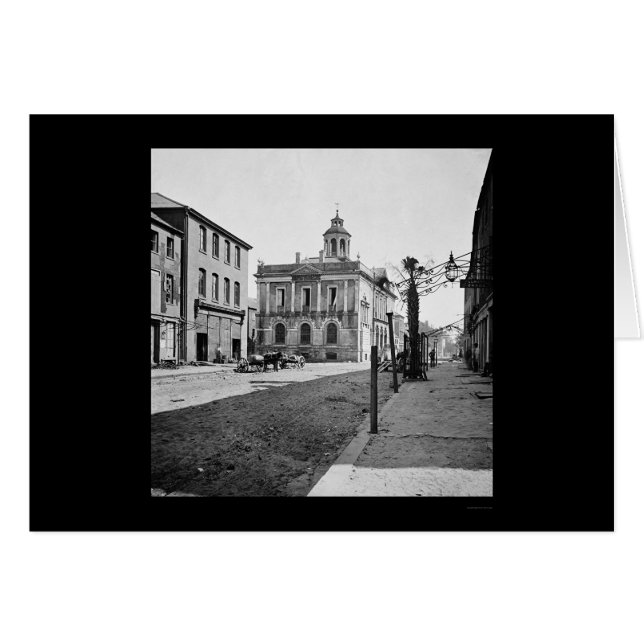 Post Office in Charleston, SC 1865 Hälsningskort (Framsidan Horizontal)