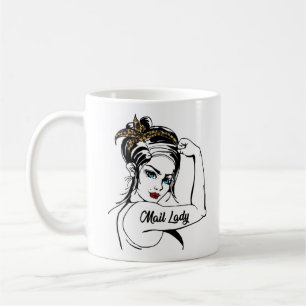 Post Office Postal Worker Mail Dam Leopard Rosie Kaffemugg