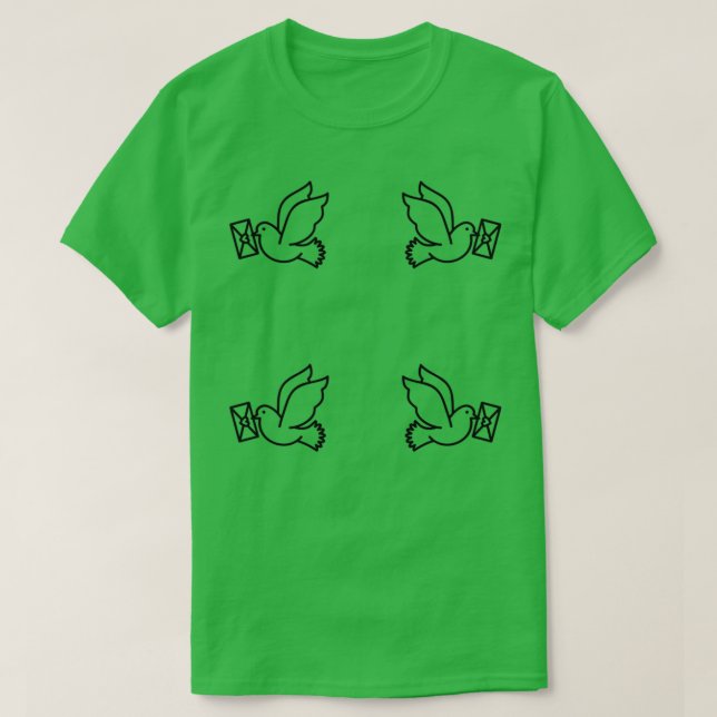 Post Pigeon Dove 3 T Shirt (Design framsida)