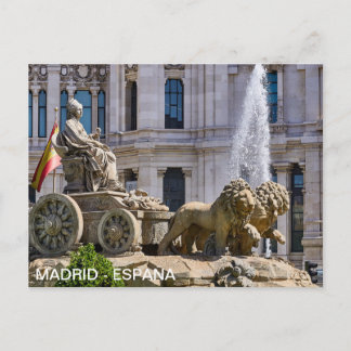 Post Plaza Cibeles en Madrid Vykort