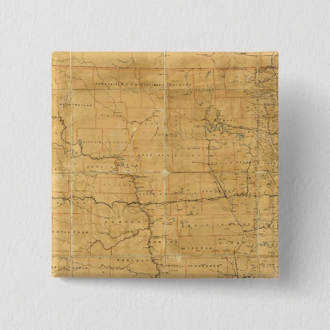 Post route karta of the Territory of Dakota Knapp (Framsida)