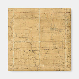 Post route karta of the Territory of Dakota Magnet