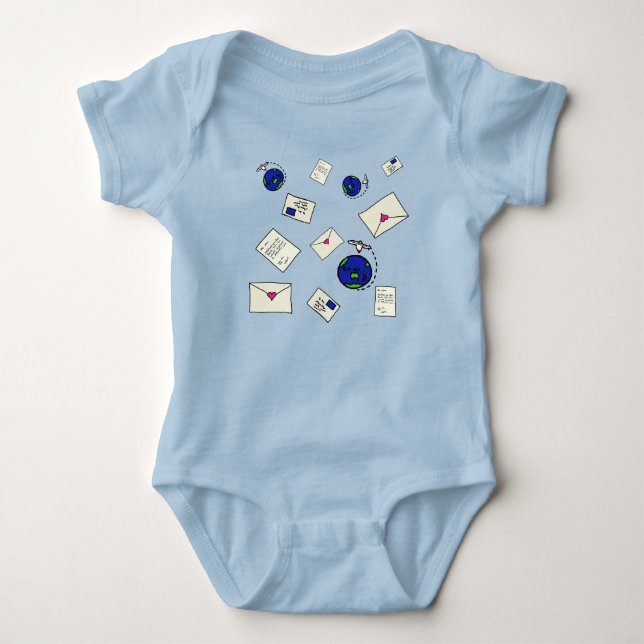 Post runt hela världen t shirt (Framsida)