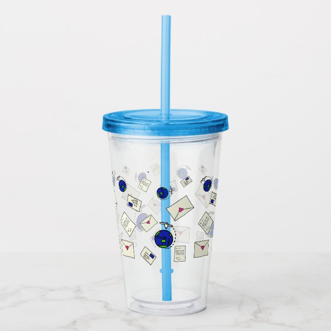 Post runt hela världen take away mugg (Framsida)