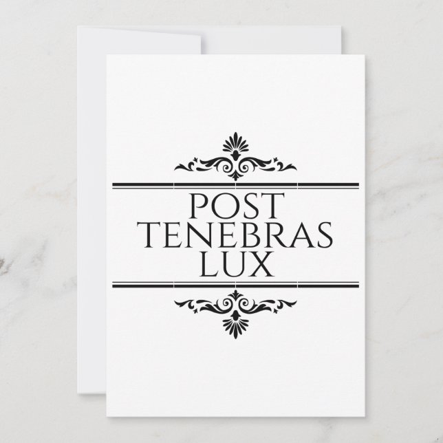 Post Tenebras Lux (Framsida)