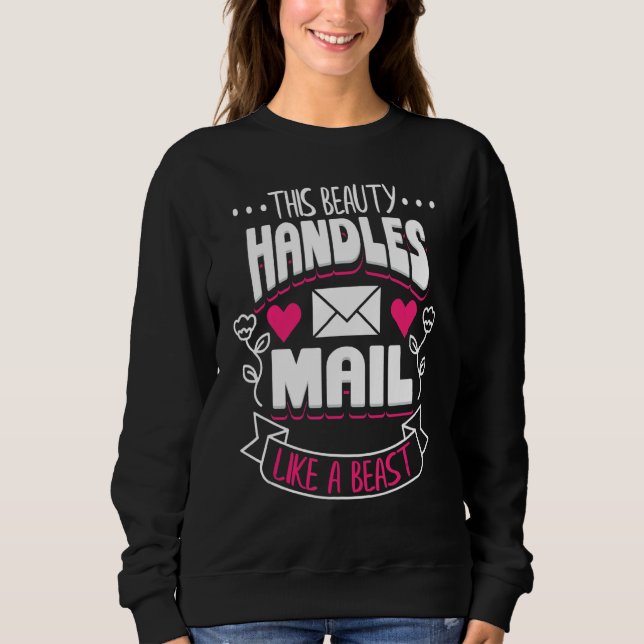 Post Worker Mail Dam är bärare av denna skönhetsha T Shirt (Framsida)