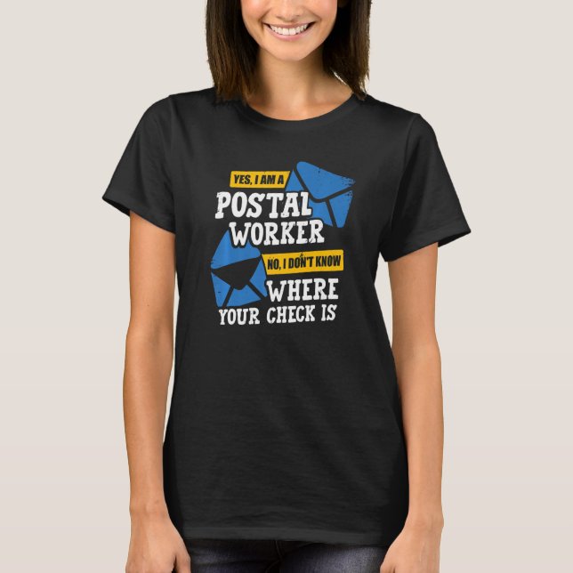 Post Worker Mail Delivery Postman Premium T Shirt (Framsida)