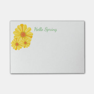 Posta-den-Notera-Gult blommor Post-it Block
