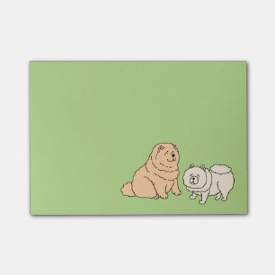 Posta det med hunden för ChowChow Post-it Block