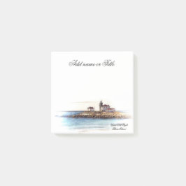 Posta-det noterar klockabackefyren Rhode - ön Post-it Block