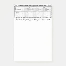 Posta-folkräkning 1830 FPPP Post-it Block