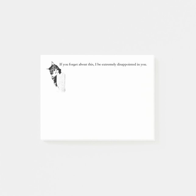 Posta-Hipsterkattunge Post-it Block (Framsida)