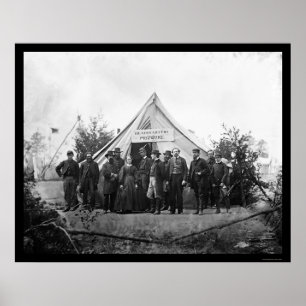 Posta - kontorshögkvarter i Falmouth, VA 1863 Poster