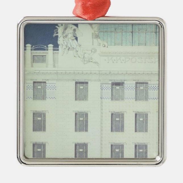 Posta - kontorssparbanken, Wien Julgransprydnad Metall (Framsidan)