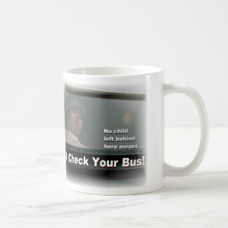 Posta kontrollskolbussmuggen kaffemugg