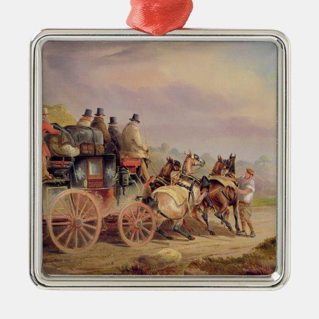 Posta lagledarear på vägen: "Kvicksilvret" Devonp Julgransprydnad Metall (Framsidan)