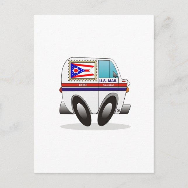 Posta lastbilen OHIO Vykort (Framsida)