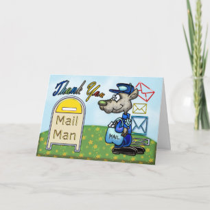 Posta manen, post- gillande tackar dig att card tack kort