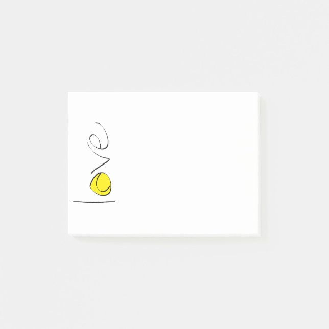 Posta-tenniskärlek Post-it Block (Framsida)