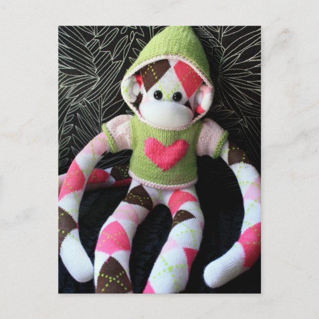 Postadskort Mars Sock monkey - äpple Vykort (Framsida)