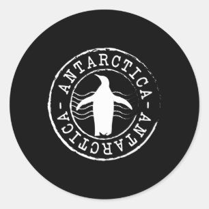 Postage Frimärke Antarctica Penguin Runt Klistermärke