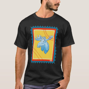 Postage Frimärke Vild Animal Snö Moose T Shirt