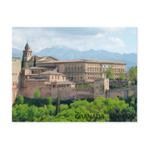 postal Alhambra de Granada en España