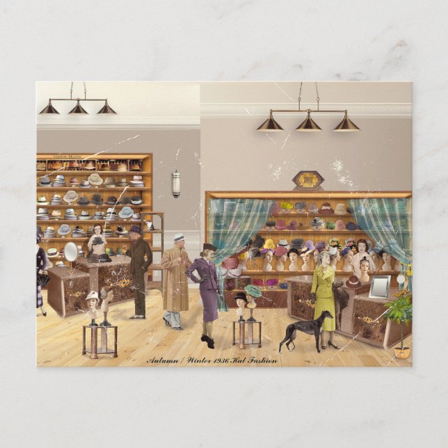 Postal Autumn - Winter Fashion, 1934 Vykort (Framsida)