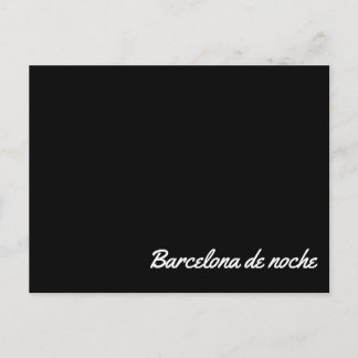 Postal Barcelona de noche Vykort