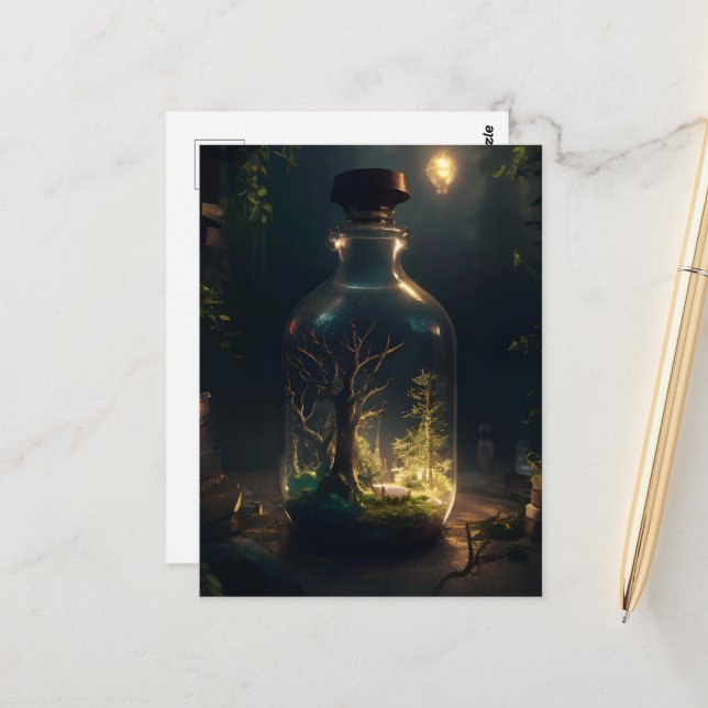 Postal Bosque enbotellado Vykort (Fram/Back In Situ)