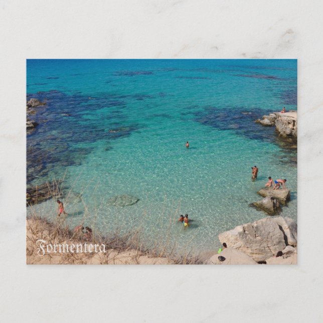 postal Caló des Mort en la isla de Formentera Vykort (Framsida)