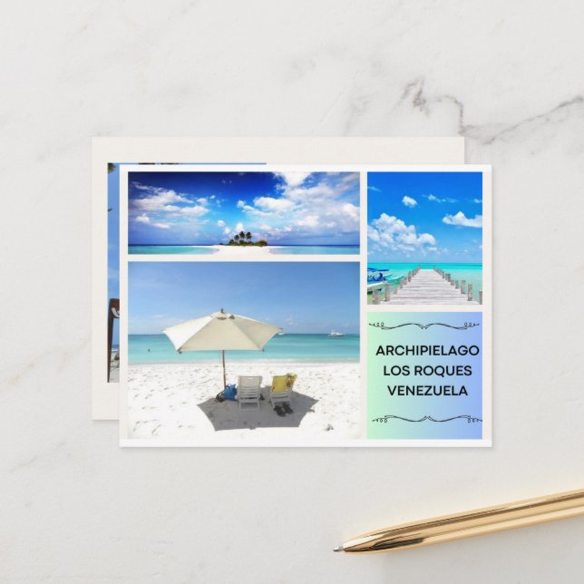 POSTAL DE ARCHIPIELAGO LOS ROQUES VYKORT (Fram/Back In Situ)