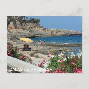 postal de Calas de Mallorca, play Vykort
