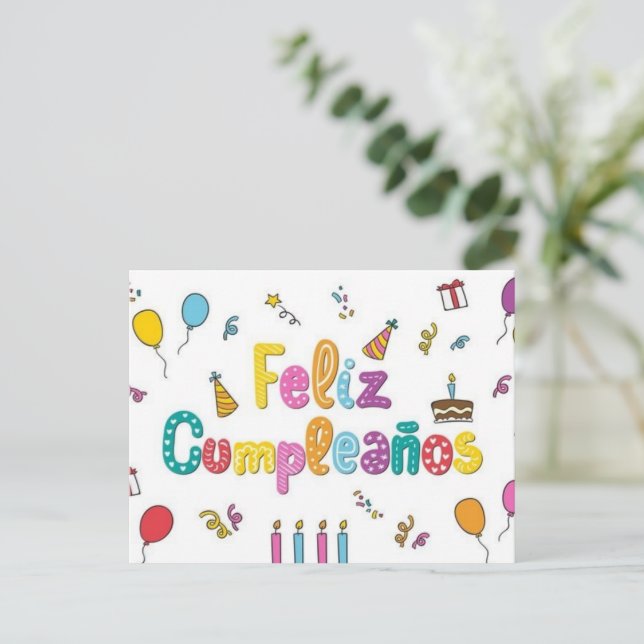 Postal de cumpleaños vykort (Stående Fram)