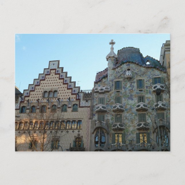 Postal de la Casa Batlló de Antoni Gaudí Vykort (Framsida)