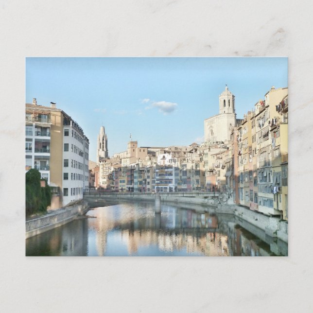 Postal de la ciudad de Girona. Vykort (Framsida)