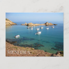 postal de la costa de la isla de Menorca Vykort