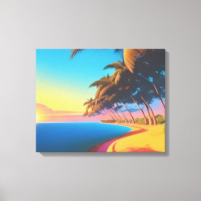 Postal de los 80s canvastryck (Framsida)