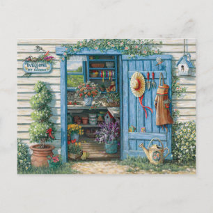 Postal de macetas d y Flores Vykort
