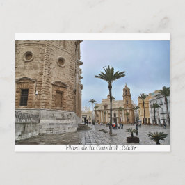 Postal de Plaza de la Catedral, Cádiz Vykort