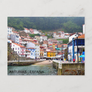 postal del pueblo de Cudillero, en Asturias Vykort