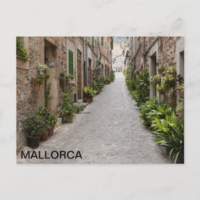 postal del pueblo de Valldemossa en Mallorca Vykort (Framsida)