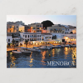 postal del puerto de Es Castell en Menorca Vykort